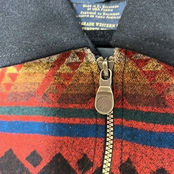 Pendleton M Western Coat Mens Coyote Canyon Big Horn Black DK579 - Picture 10 of 14